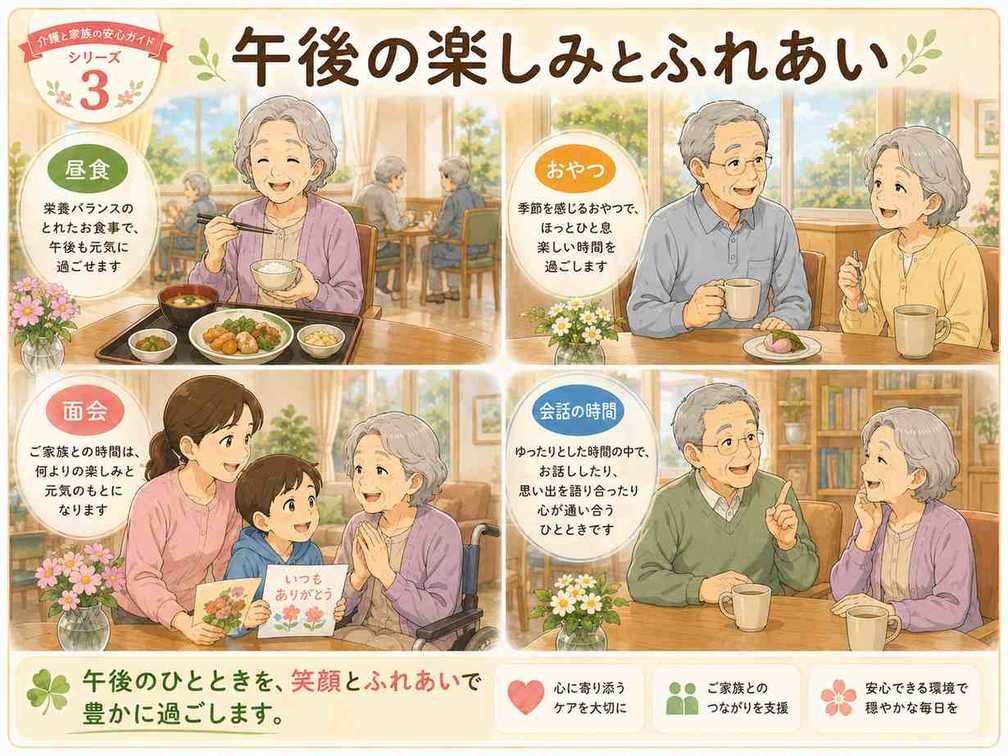 記事9_04_夕方から夜の安心サポート_110KB 第9回 老人ホームの一日を紹介!実際の生活はどんな感じ?